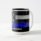 Thin Blue Line Abzeichen# Tasse (VorderseiteRechts)