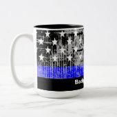 Thin Blue Line Abzeichen# Tasse (Links)
