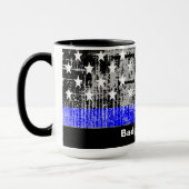 Thin Blue Line Abzeichen# Tasse (Links)