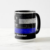 Thin Blue Line Abzeichen# Tasse (VorderseiteRechts)