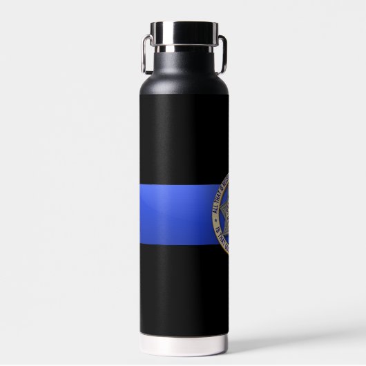 Thin Blue Line Abzeichen Trinkflasche (Vorne)