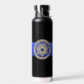Thin Blue Line Abzeichen Trinkflasche (Links)