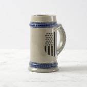 Thin Blue Line Abzeichen, Unterstützung Polizei Bierglas (VorderseiteRechts)