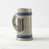 Thin Blue Line Abzeichen, Unterstützung Polizei Bierglas (Vorderseite Links)