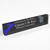 Thin Blue Line - Agency Patch Desk Name Plate Namensplakette