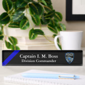 Thin Blue Line - Agency Patch Desk Name Plate Namensplakette
