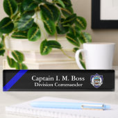 Thin Blue Line - Agency Patch Desk Name Plate Namensplakette