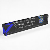 Thin Blue Line - Agency Patch Desk Name Plate Namensplakette