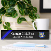 Thin Blue Line - Agency Patch Desk Name Plate Namensplakette
