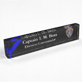 Thin Blue Line - Agency Patch Desk Name Plate Namensplakette