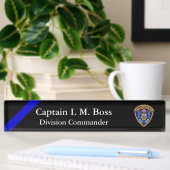 Thin Blue Line - Agency Patch Desk Name Plate Namensplakette