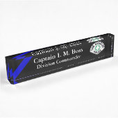 Thin Blue Line - Agency Patch Desk Name Plate Namensplakette