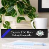 Thin Blue Line - Agency Patch Desk Name Plate Namensplakette