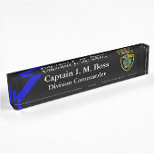 Thin Blue Line - Agency Patch Desk Name Plate Namensplakette