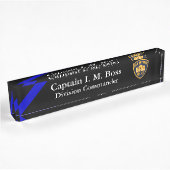 Thin Blue Line - Agency Patch Desk Name Plate Namensplakette