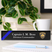 Thin Blue Line - Agency Patch Desk Name Plate Namensplakette
