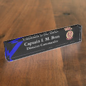 Thin Blue Line - Agency Patch Namensplakette (Seite)