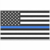 Thin Blue Line American Flag Aufkleber (Vorderseite)