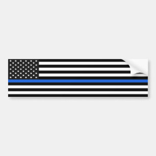 Thin Blue Line American Flag Autoaufkleber