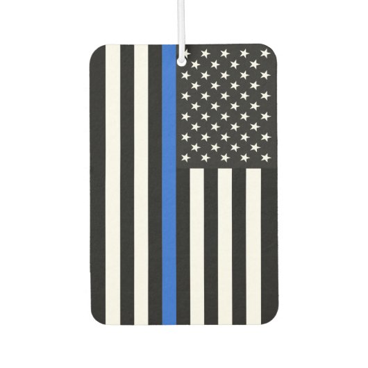 Thin Blue Line American Flag Autolufterfrischer (Vorderseite)