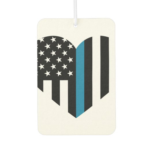Thin Blue Line American Flag Autolufterfrischer (Vorderseite)