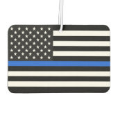 Thin Blue Line American Flag Autolufterfrischer (Rückseite)