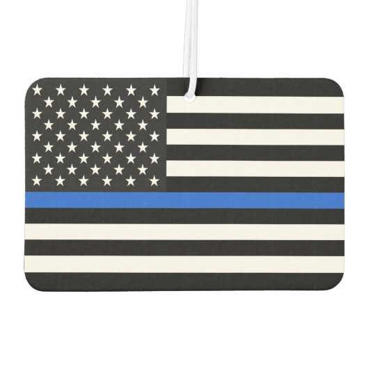 Thin Blue Line American Flag Autolufterfrischer (Rückseite)