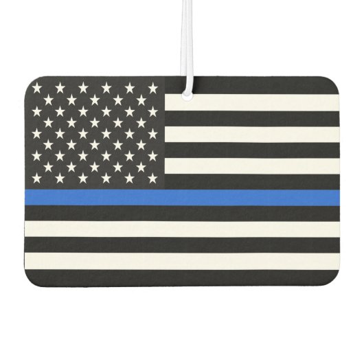 Thin Blue Line American Flag Autolufterfrischer (Vorderseite)