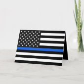 Thin Blue Line American Flag Card Einladung (Vorderseite)
