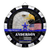 Thin Blue Line & American Flag Darts, Polizei / US Dartscheibe (vorne)