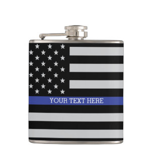 Thin Blue Line - American Flag Flachmann