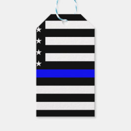 Thin Blue Line American Flag Geschenkanhänger