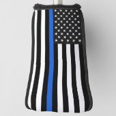 Thin Blue Line American Flag Golf Headcover (Rotieren 90)