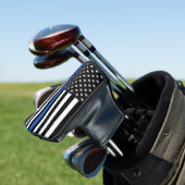 Thin Blue Line American Flag Golf Headcover (In Situ)