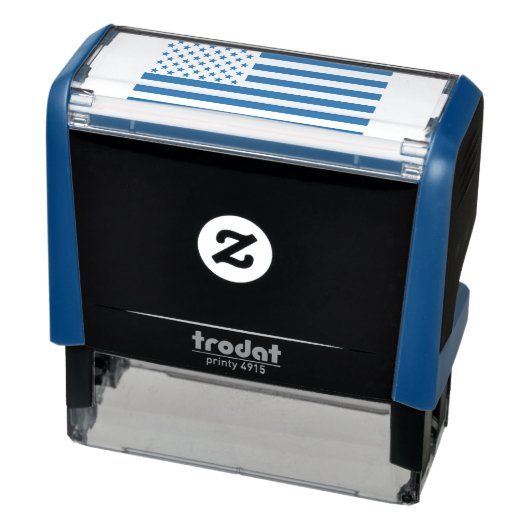 Thin Blue Line American Flag Grafik auf einer Permastempel (Produkt)