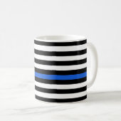 Thin Blue Line American Flag Kaffeetasse (VorderseiteRechts)