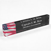 Thin Blue Line American Flag Namensplakette