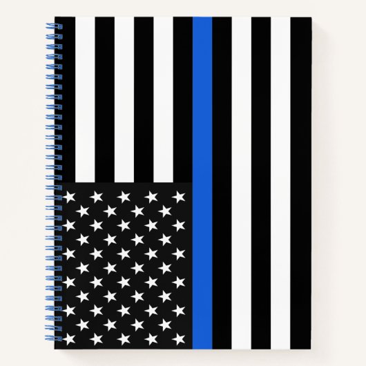 Thin Blue Line American Flag Notizblock (Vorderseite)