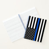 Thin Blue Line American Flag Notizblock (Innenseite)