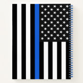 Thin Blue Line American Flag Notizblock (Rückseite)