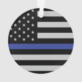 Thin Blue Line - American Flag Ornament (Rückseite)