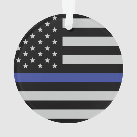Thin Blue Line - American Flag Ornament (Rückseite)