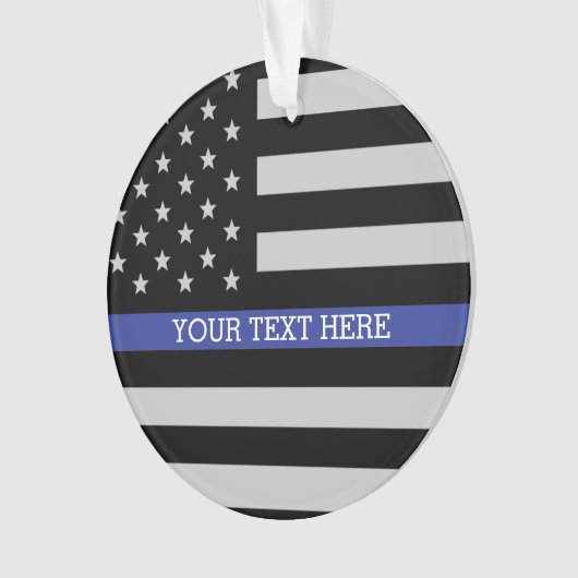 Thin Blue Line - American Flag Ornament (Vorderseite)