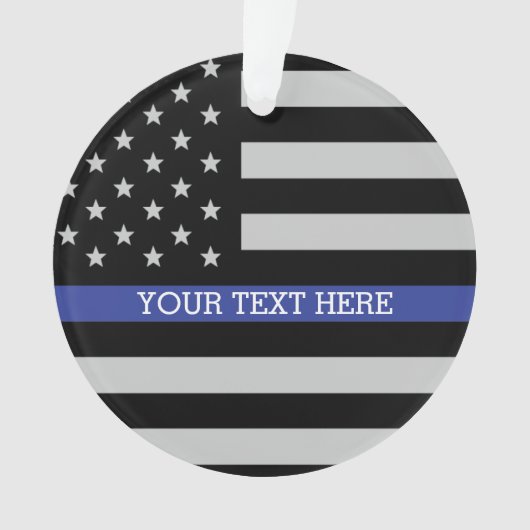 Thin Blue Line - American Flag Ornament (Vorderseite)