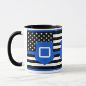 Thin Blue Line American Flag PD Custom Tasse (Links)