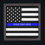 Thin Blue Line - American Flag Personalisiert Cust Schmuckkiste<br><div class="desc">Thin Blue Line - American Flag Personalisiert Custom Premium Geschenkboxen für Sie.</div>