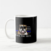 Thin Blue Line American Flag Police Dog Kaffeetasse (Links)