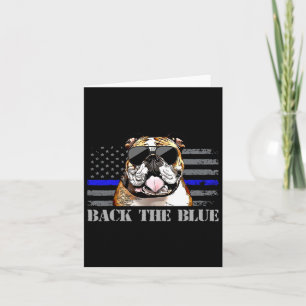 Thin Blue Line American Flag Police Dog Karte