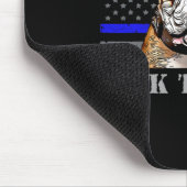 Thin Blue Line American Flag Police Dog Mousepad (Ecke)
