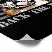 Thin Blue Line American Flag Police Dog Poster (Ecke)